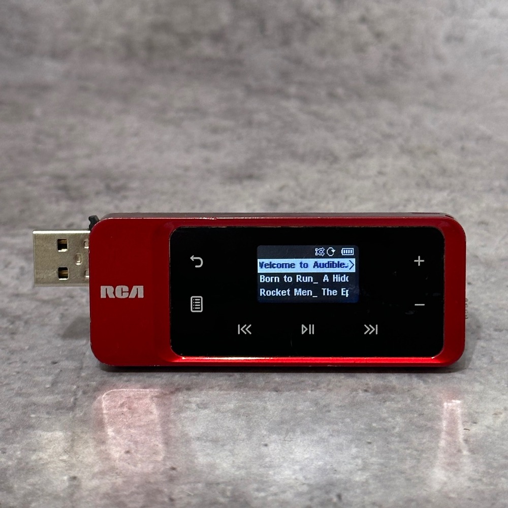 RCA MP3 Player Red TH2002RDR-A USB Stick Digital Audio Player Y2K